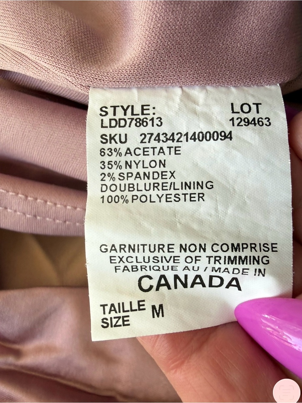 Le Chateau Satin Draped Midi Dress in Dusty Rose Size M Cocktail Formal Wedding - Picture 5 of 16
